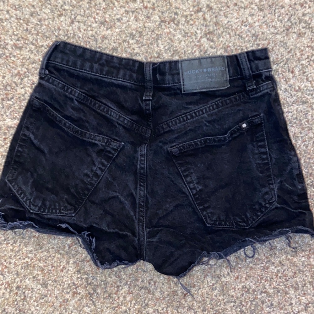 Black mid rise lucky brand shorts